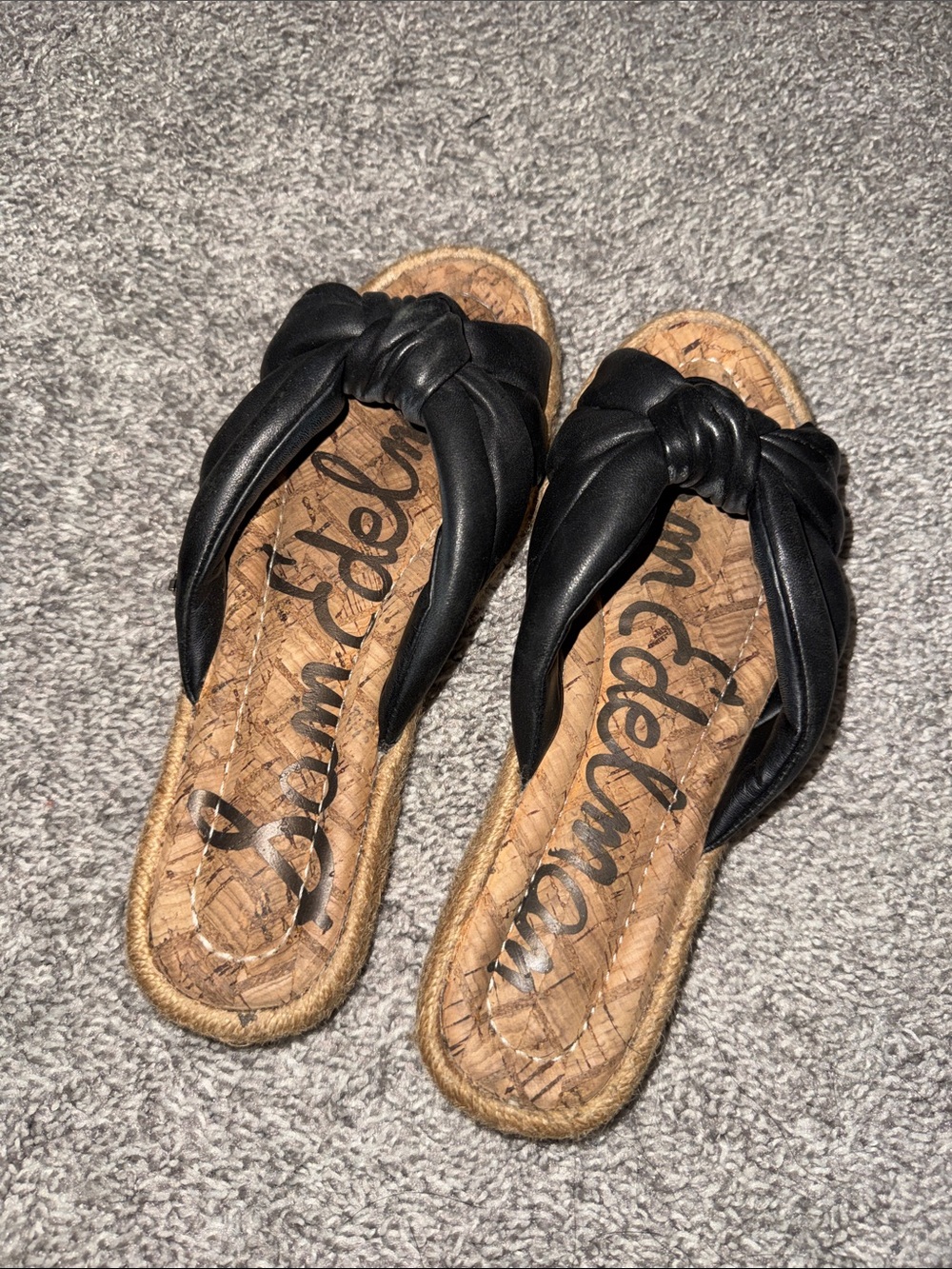 sam edelman abbene slip on espadrille slide sandals size 5